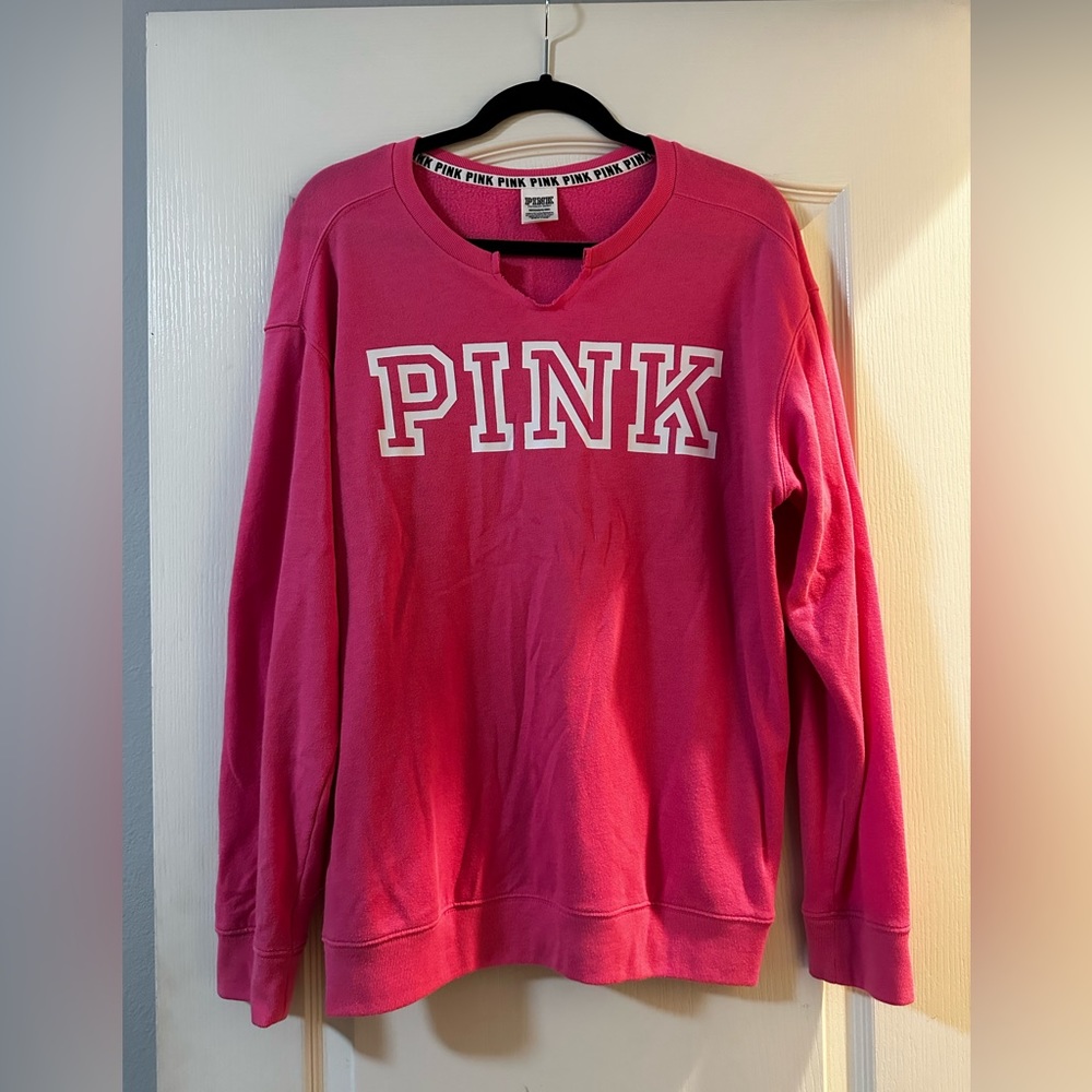 PINK Fleece sweater—oversized